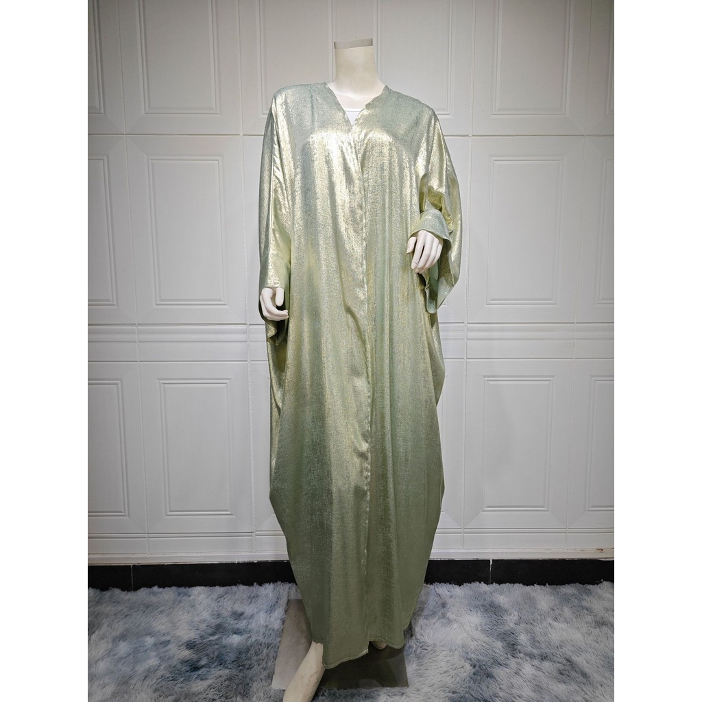 Satin Kimono Open Abayas for Women Ramadan Muslim Dress Malayu Kaftan Kebaya Caftan Abaya Dubai Luxury