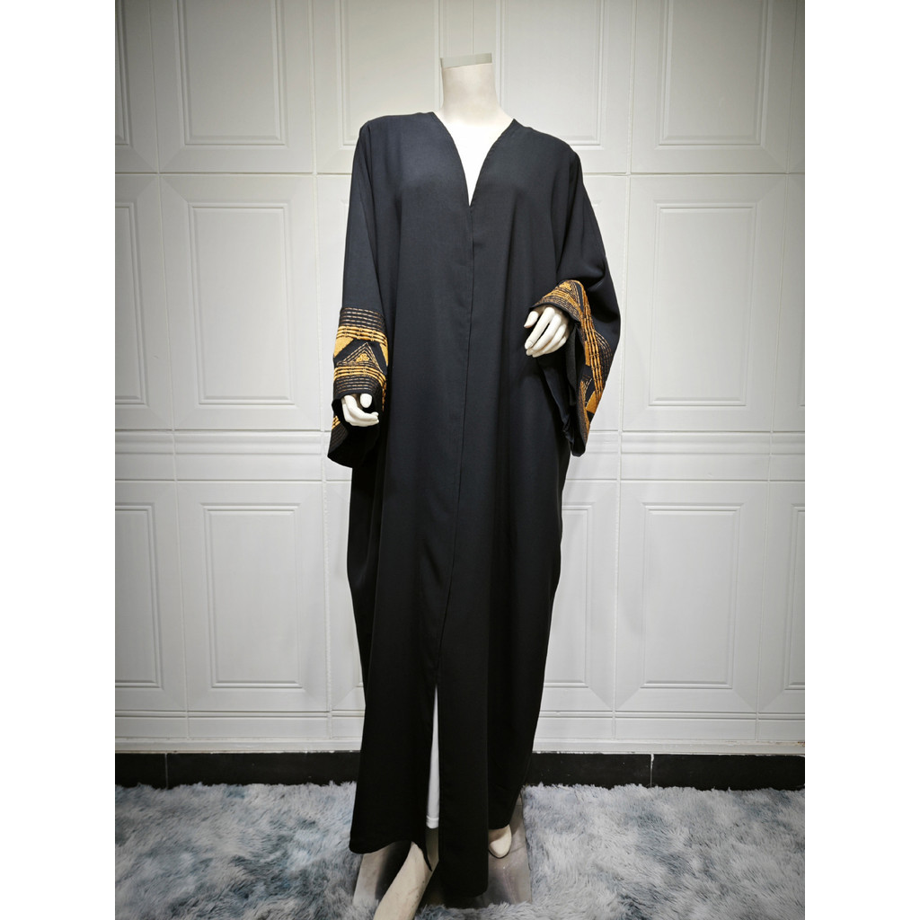 Raya White Open Kimono Abaya Dubai Luxury embroidery Islam Muslim Kaftan Dress Kebaya Palestine Abayas Women