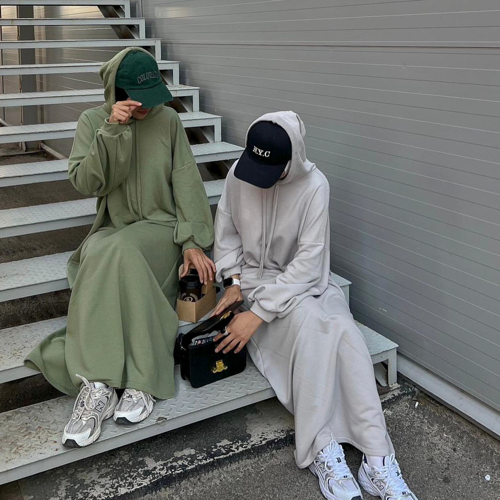 Muslim Women Hoodie Dress Saudi Arabic Long Robe Abaya Dubai Kaftan Raya Ramadan Hooded Dresses Abayas and Jubah