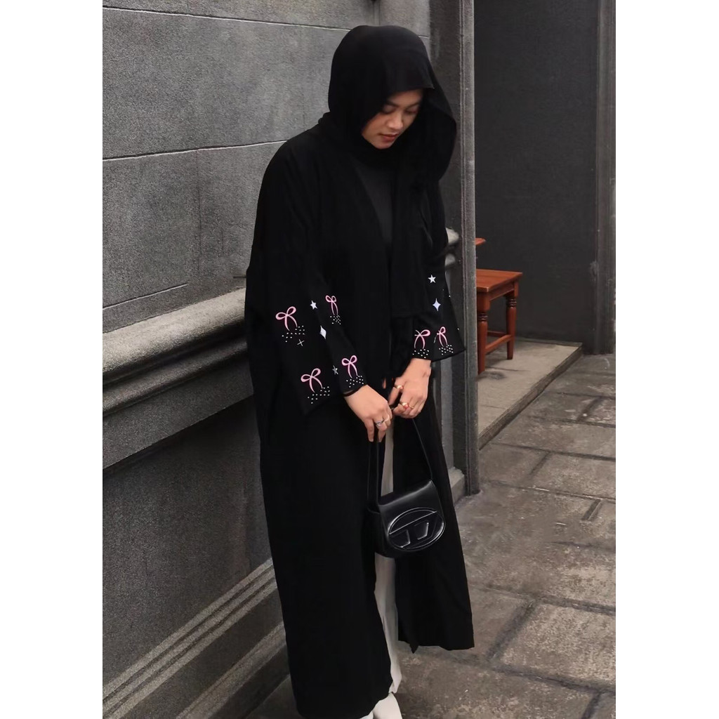 Muslim Abaya Dress for Women Embroidery Cardigan Raya Ramadan Robe Dubai Abayas Kaftan Islam Arab