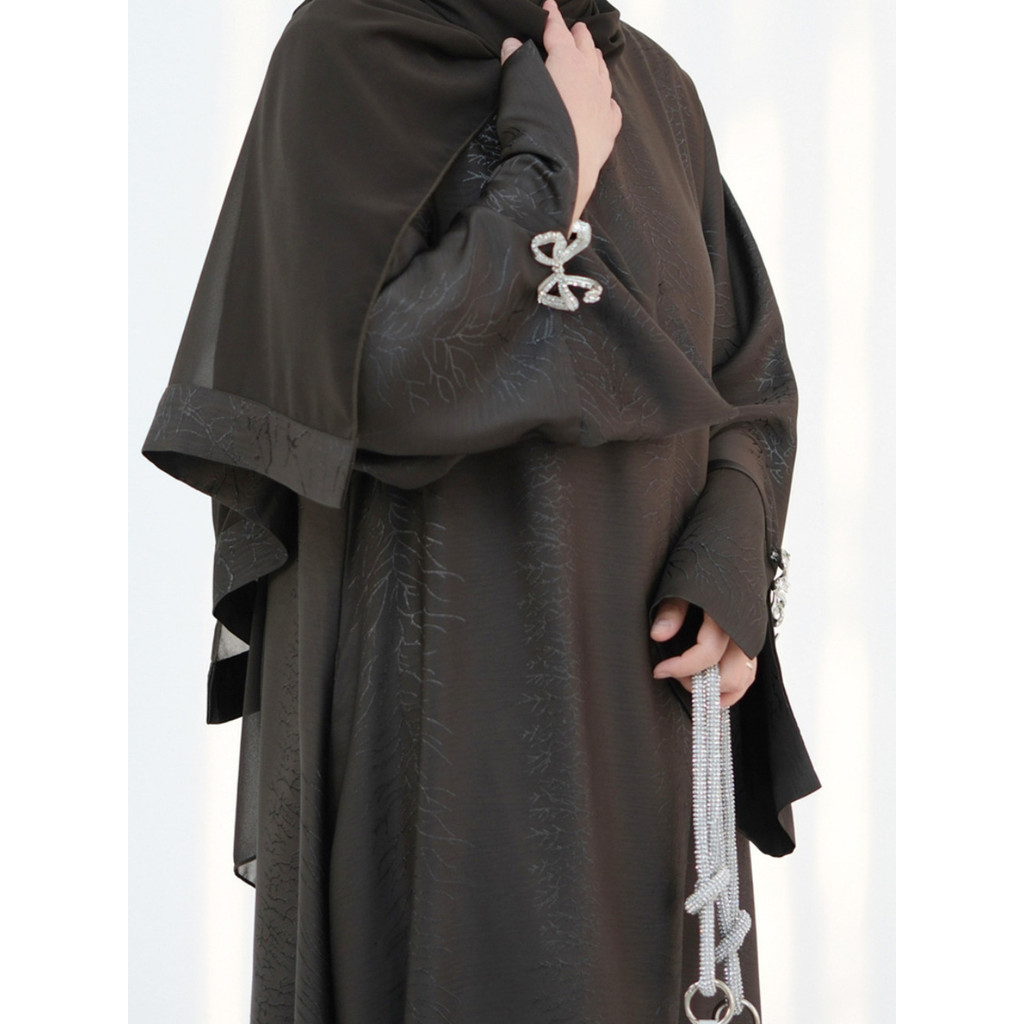 Raya Muslim Abaya for Women Bow Dresses Split Sleeve Ramadan Dubai Long Robe Party Islam Kaftan