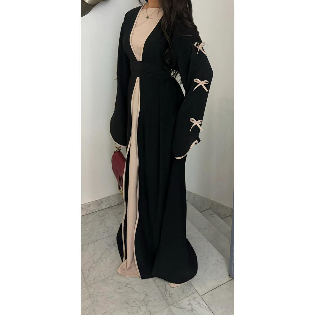 Ramadan Raya Open Abaya Dubai Luxury Muslim Dress Abayas for Women Muslim Dresses Islamic Clothes Kaftan Robe Muslimah