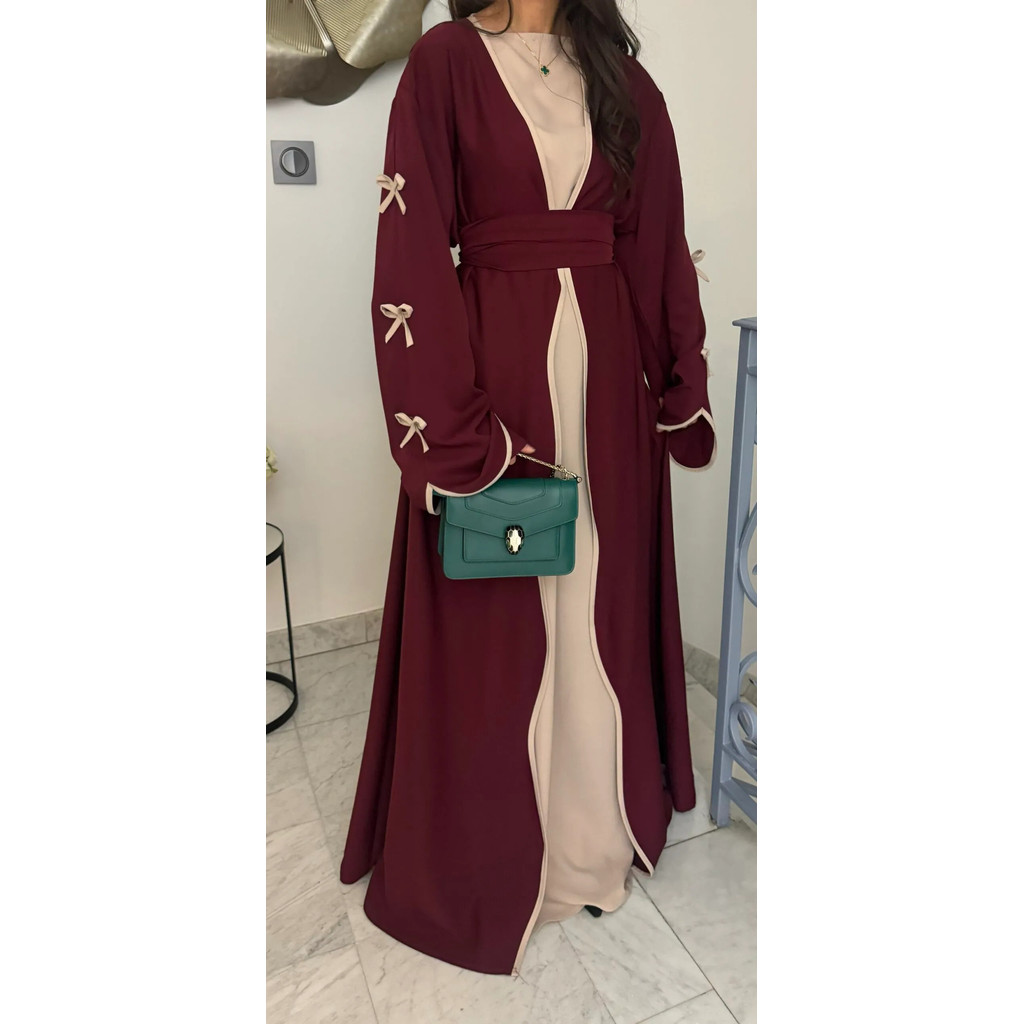 Ramadan Raya Open Abaya Dubai Luxury Muslim Dress Abayas for Women Muslim Dresses Islamic Clothes Kaftan Robe Muslimah