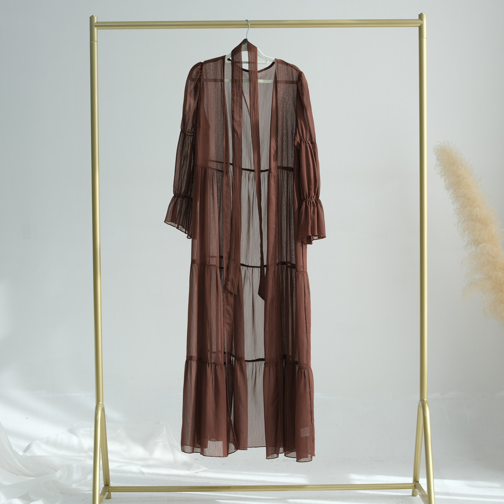 Sweet Abaya 2 & 3 Piece set, Sheer Open Abaya, Lined Inner Dress Hijabi Muslim Women Sets, Raya Ramadan Islamic Clothing