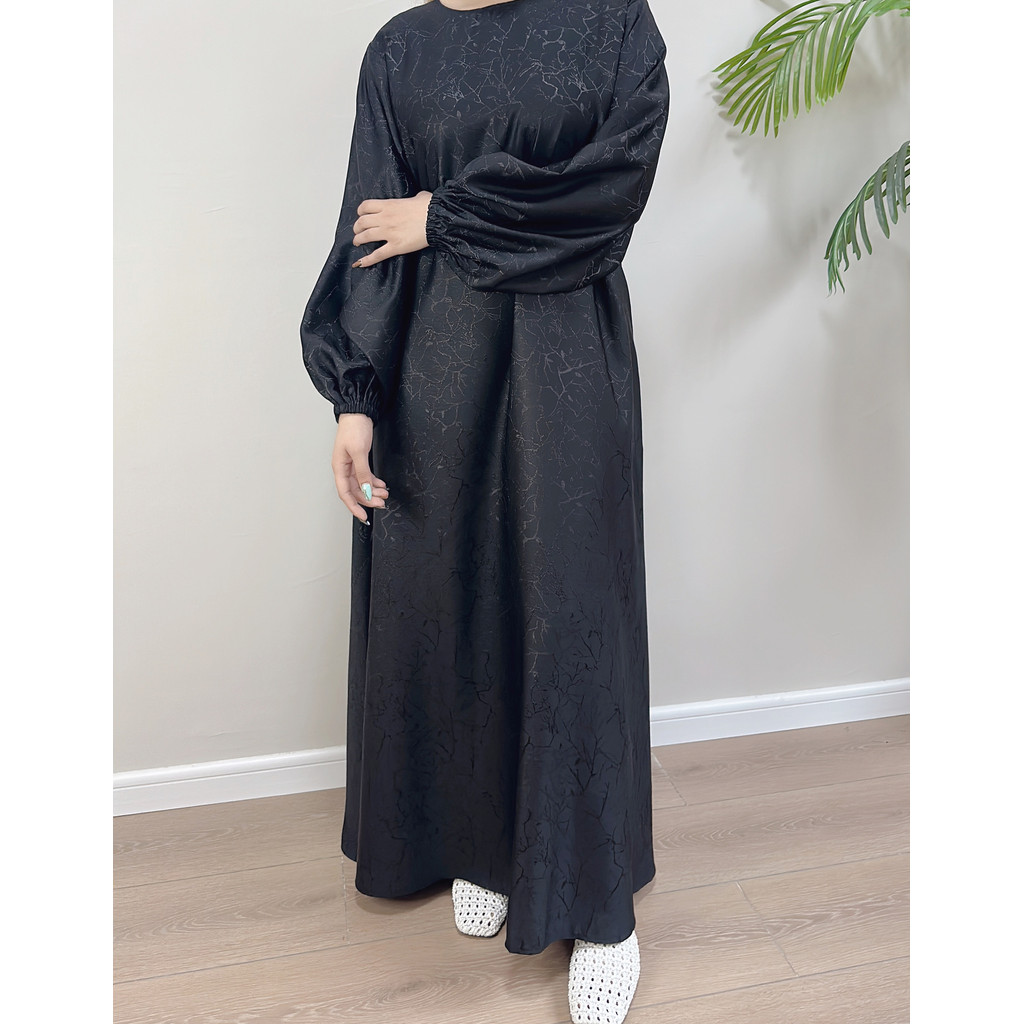 Raya Floral Print Muslim Abaya Dress Women Ramadan Party Dresses Dubai Arab Malay Kaftan Gown Robe Jubah