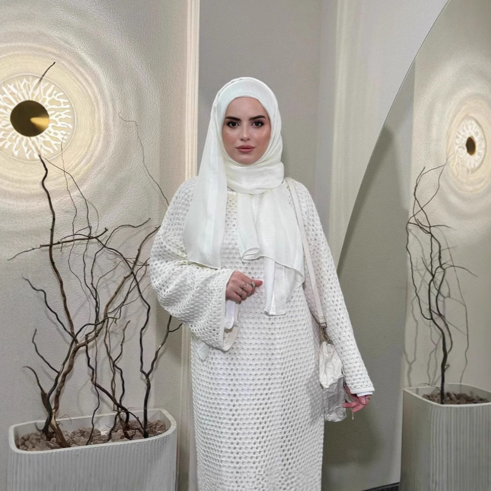 Women's clothing Dubai new fashion hollow loose dress Middle Eastern Muslim robe