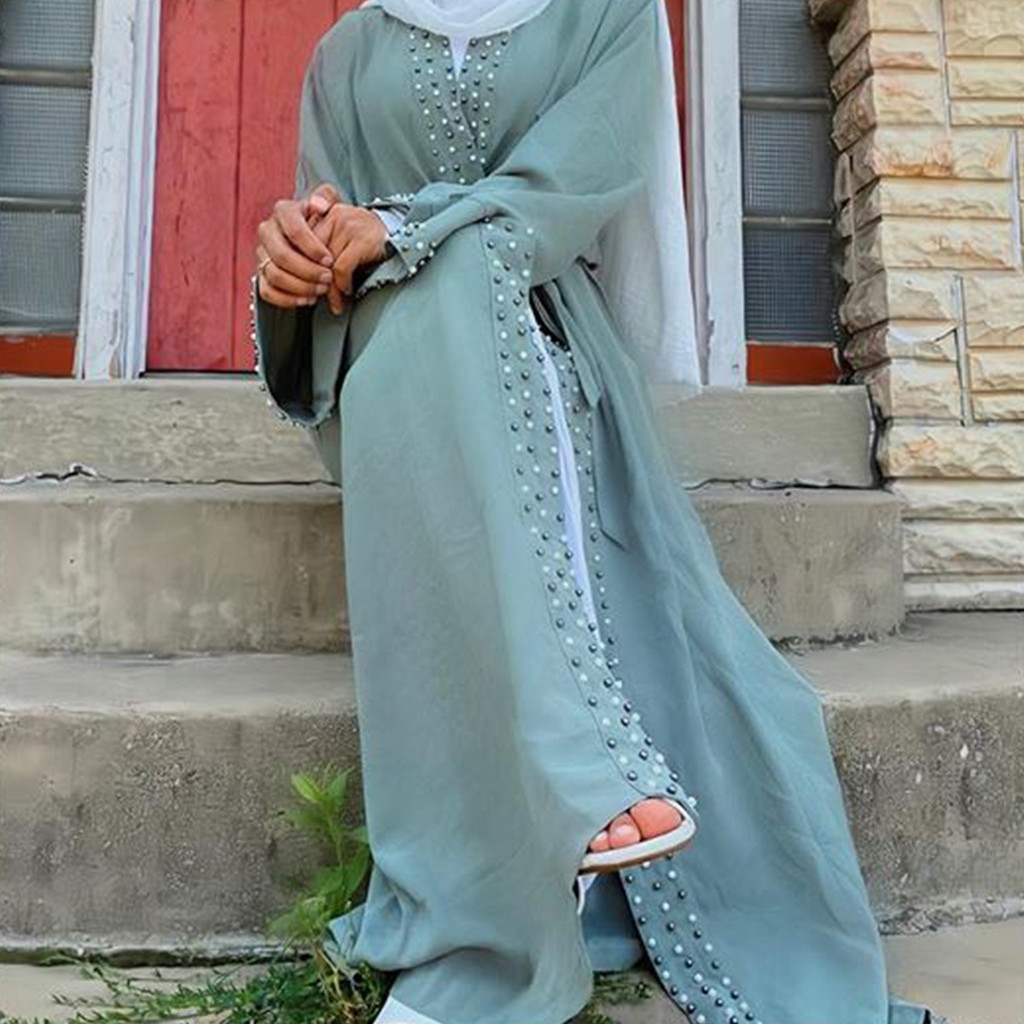 Modest Abaya Ramadan Dubai Robe Muslimah SG Kaftan Islamic Clothing Muslim For Women Kimono Caftan Malayu Cardigan