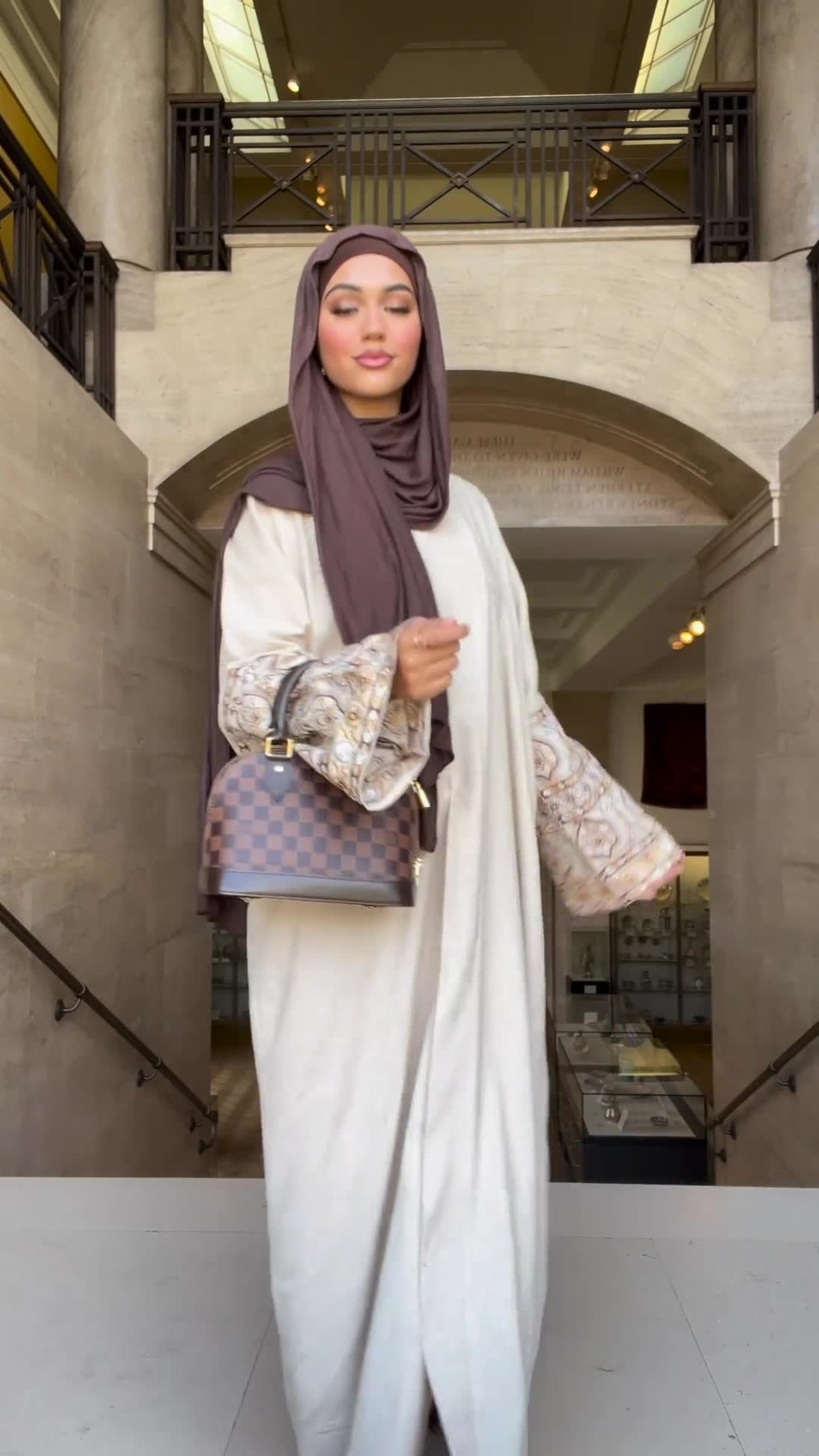 Ramadan Abaya - Printed Middle Eastern Jubah, Puff Sleeve Retro Skirt for Muslim Women - detail 4