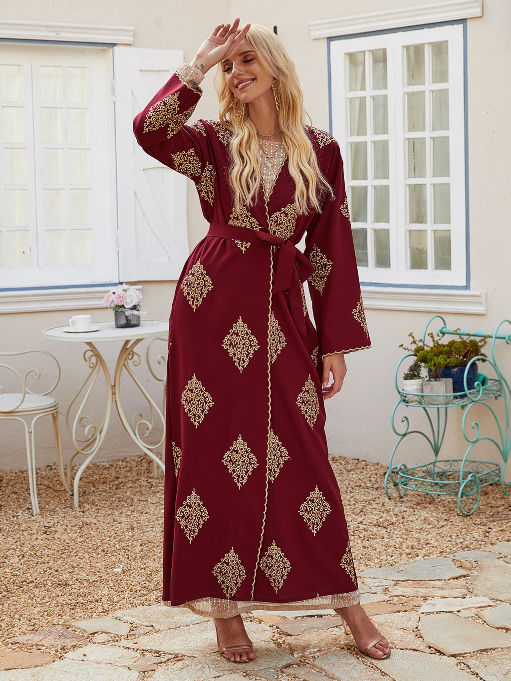 Modest Abaya Ramadan Dubai Robe Turkey Kaftan Islamic Clothing Muslim For Women Cardigan - detail 12
