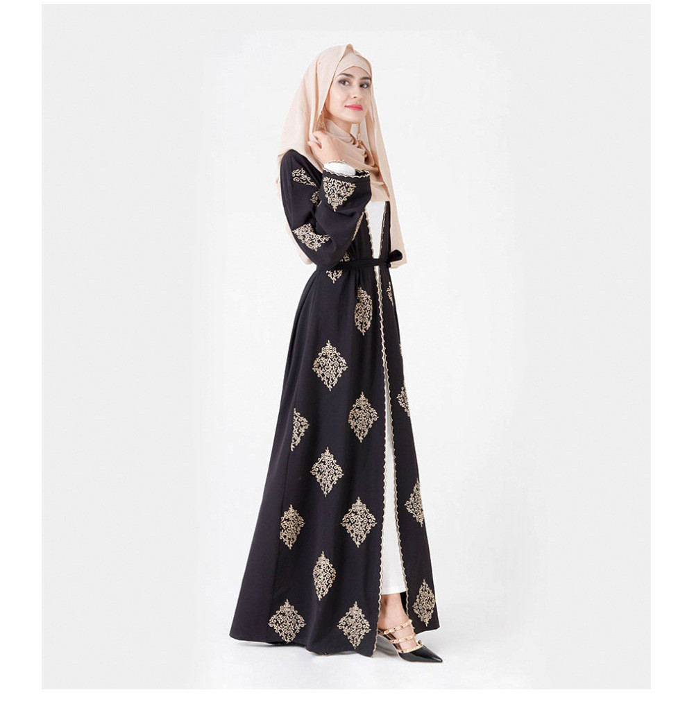 Modest Abaya Ramadan Dubai Robe Turkey Kaftan Islamic Clothing Muslim For Women Cardigan - detail 5