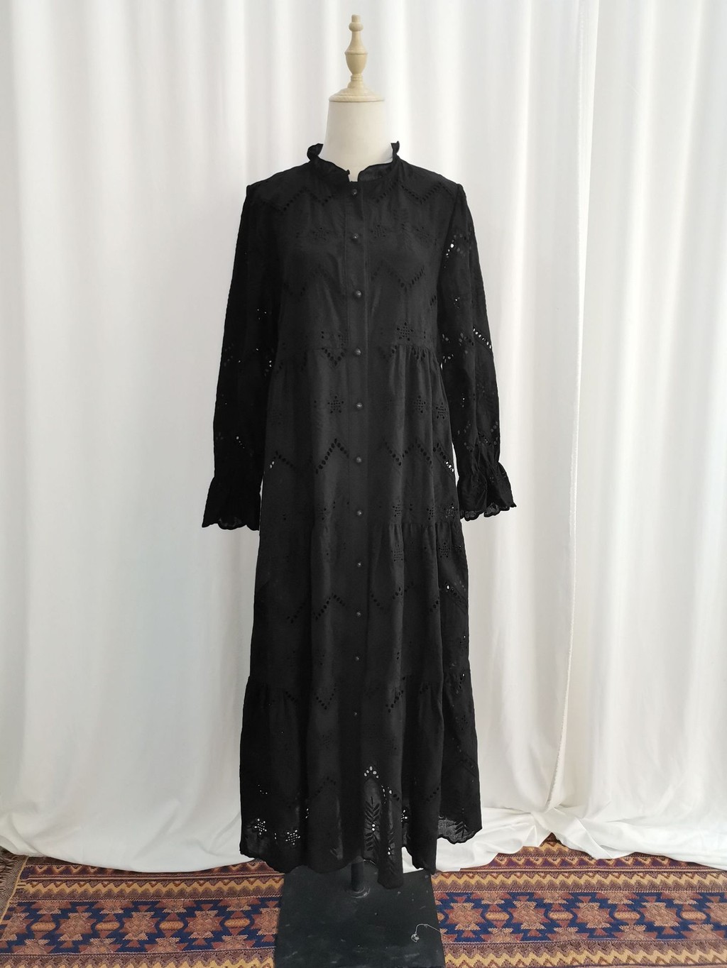 Ramadan Lace Embroidery Abayas Women Turkey Dubai Abaya Muslim Dress - detail 9