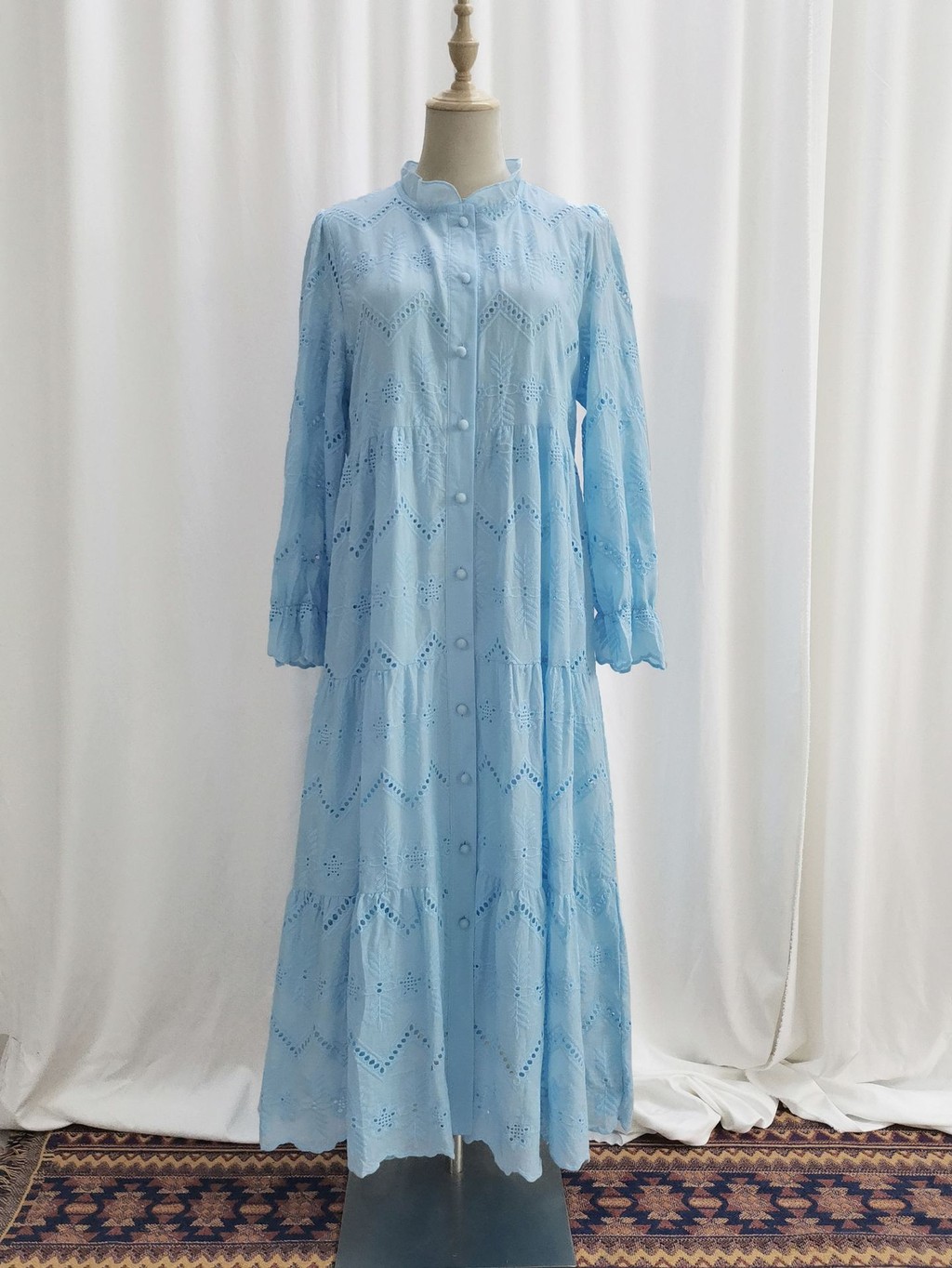 Ramadan Lace Embroidery Abayas Women Turkey Dubai Abaya Muslim Dress - detail 10