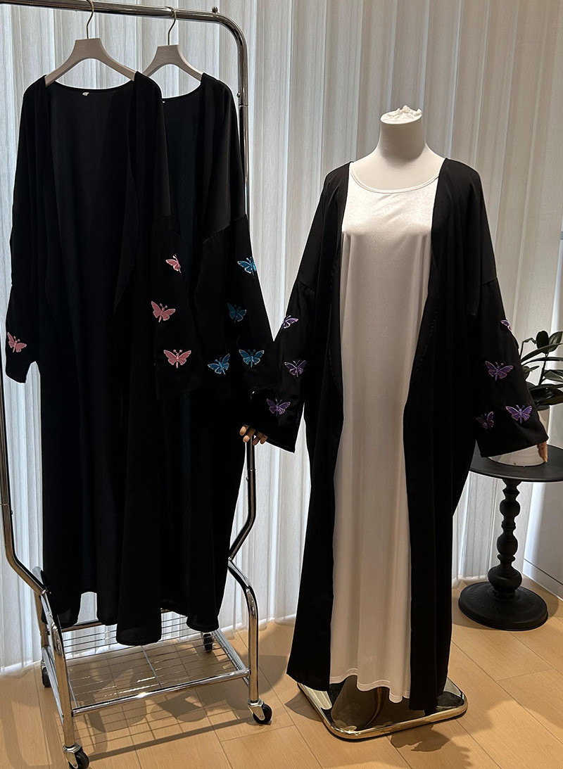 Abaya Muslim robe women's long dress women's clothing Middle Eastern dress plus size women's clothing - detail 2