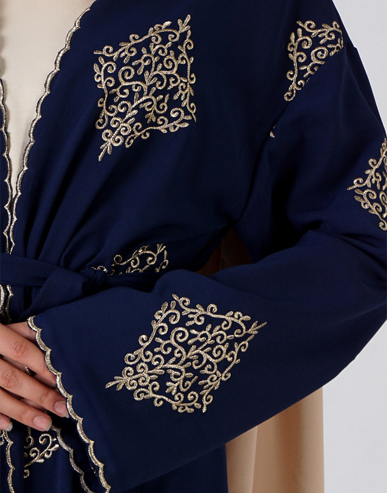 Modest Abaya Ramadan Dubai Robe Turkey Kaftan Islamic Clothing Muslim For Women Cardigan - detail 1