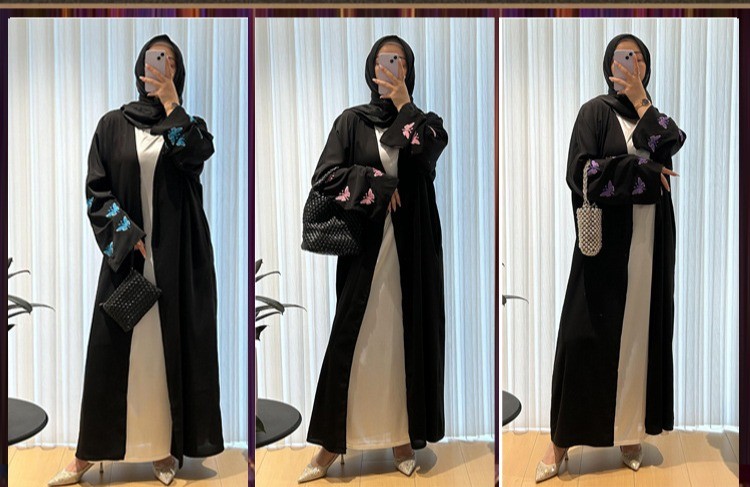 Abaya Muslim robe women's long dress women's clothing Middle Eastern dress plus size women's clothing - detail 1