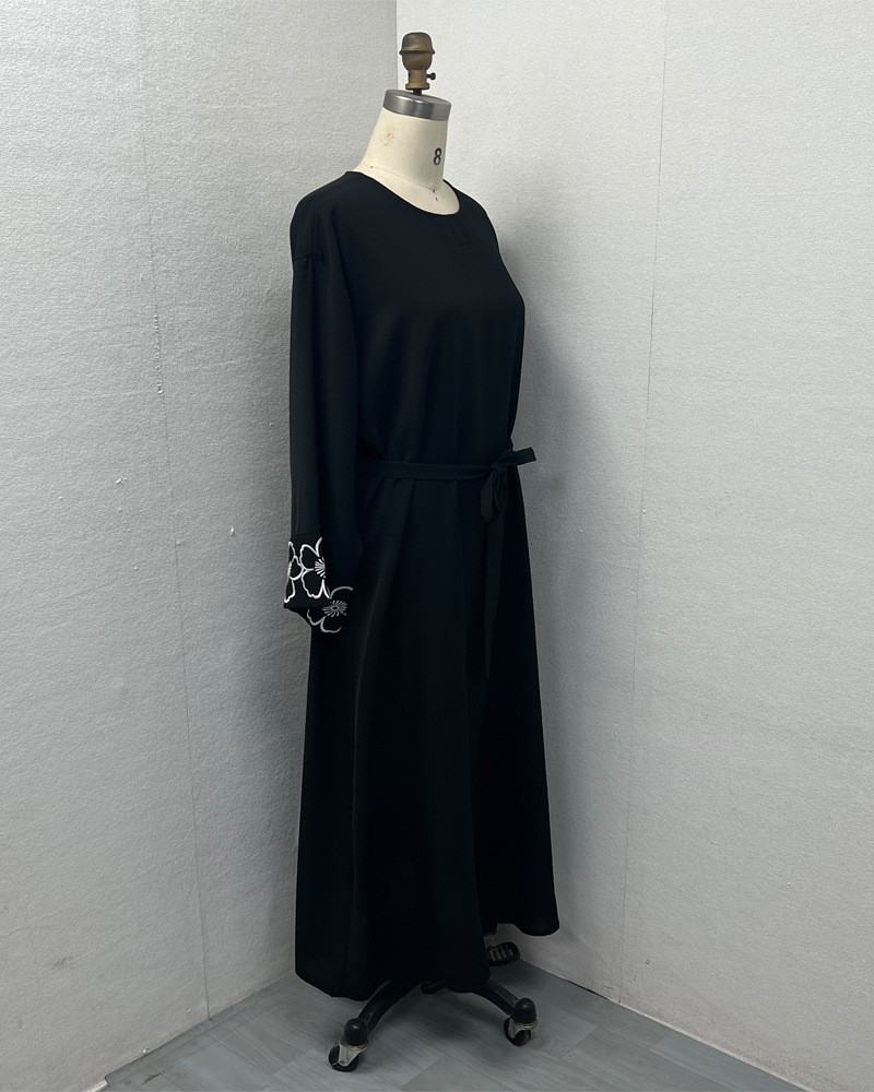 Arabic embroidery embroidered robe fashion Abaya robe long skirt spot - detail 8