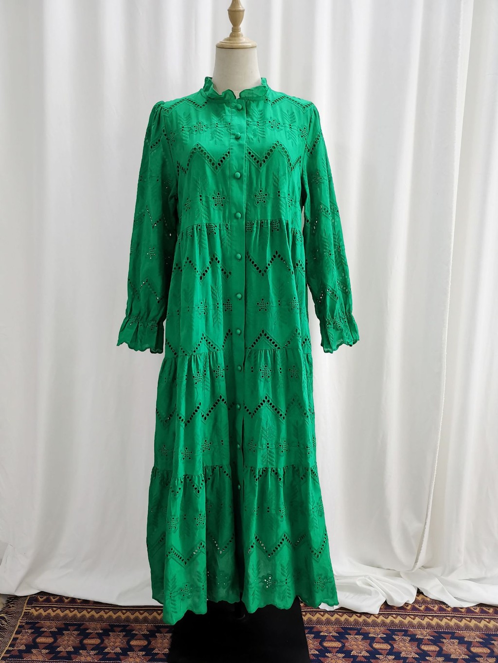 Ramadan Lace Embroidery Abayas Women Turkey Dubai Abaya Muslim Dress - detail 11