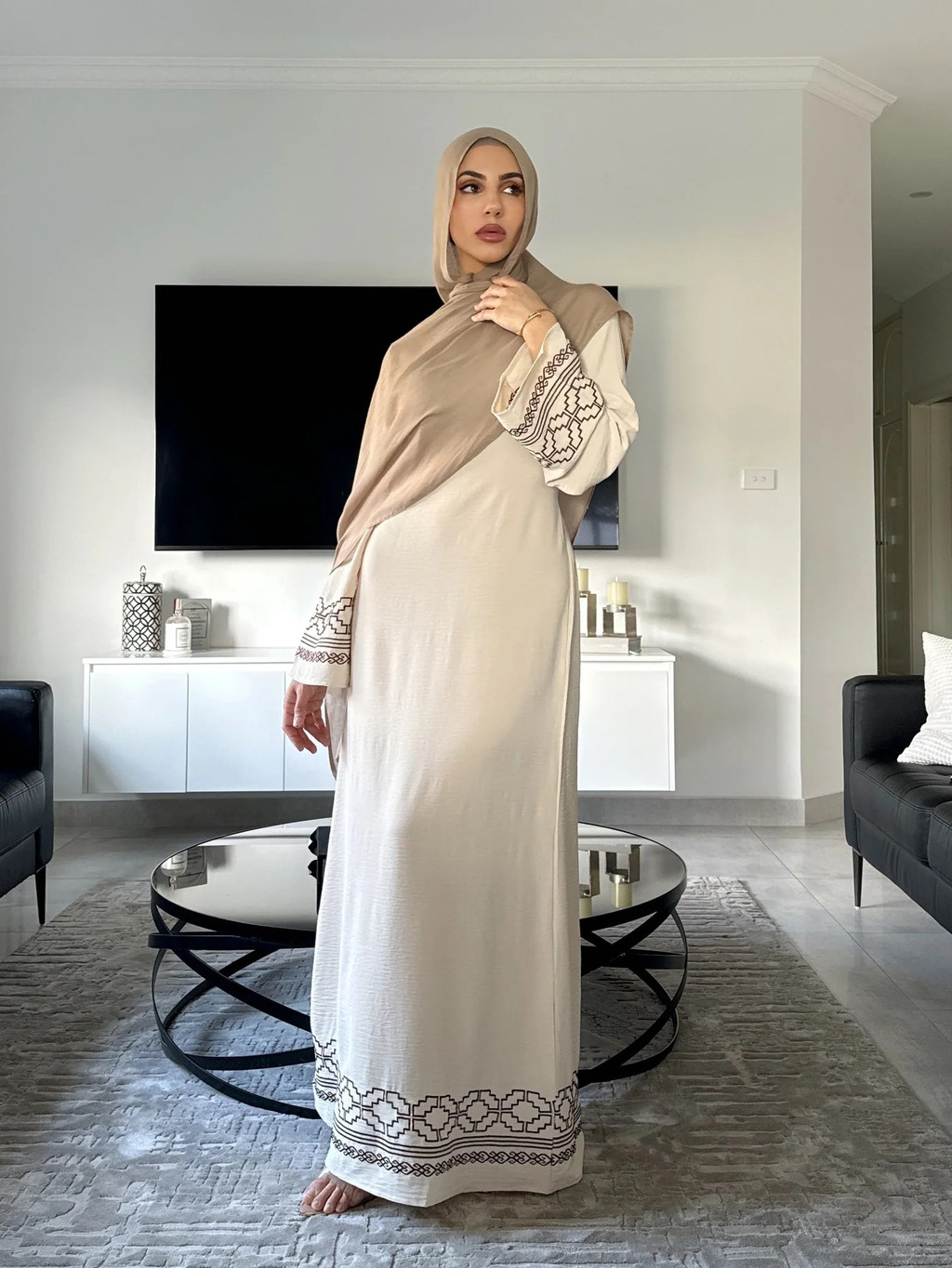 Raya Baju Muslim Dress for Women Party Dresses Jubah Dubai Long Robe Arab Ramadan Kaftan Islam Abaya - detail 8