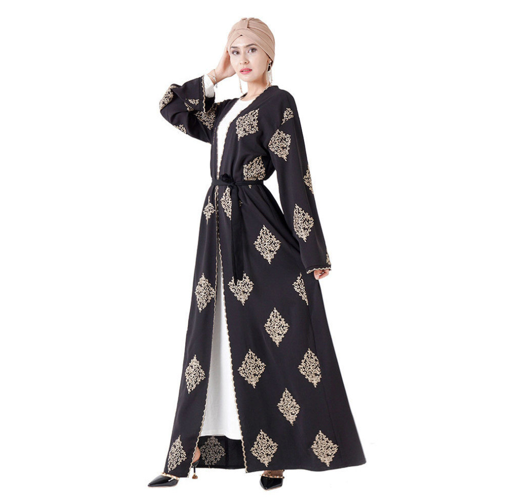 Modest Abaya Ramadan Dubai Robe Turkey Kaftan Islamic Clothing Muslim For Women Cardigan - detail 4
