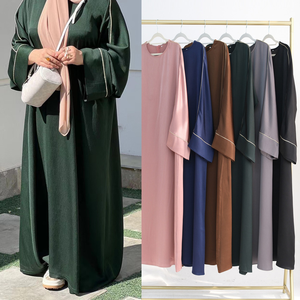 Abayas Kaftan Islam Dress Vestidos Largos Saudi Arab Long Robe Muslim Women Ramadan Dubai Jalabiya - detail 2