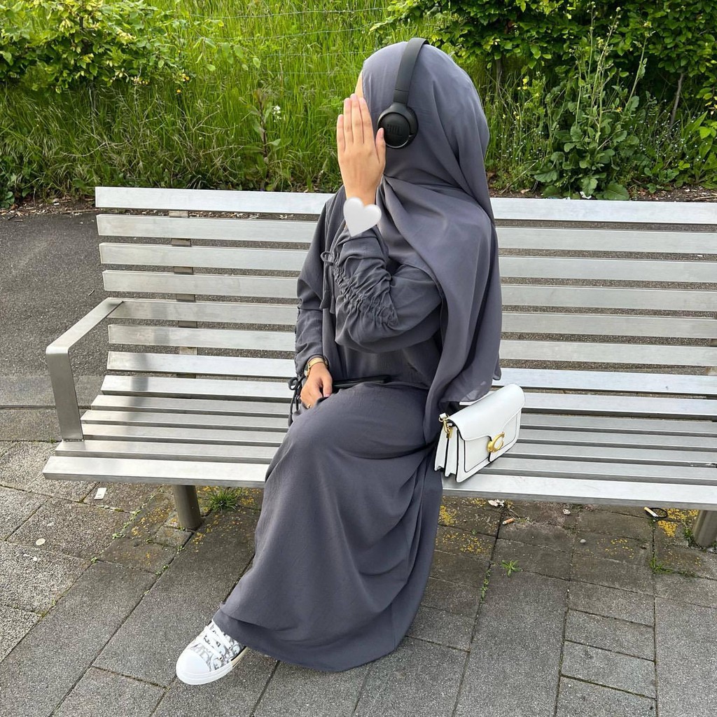Ramadan Dubai Fashion abaya cuff lacing maxi dress and islam arab jubah woman wear Sleeve Tie - detail 4
