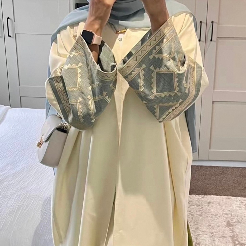 Raya fashion embroidery Dubai Türkiye elegant cardigan robe abaya - detail 7