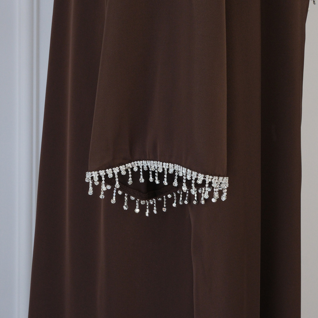 2 Piece Abaya Set Latest diamond Muslim Robe abaya female full length Tassel Muslim abaya Worship Service abayas Sets - detail 10