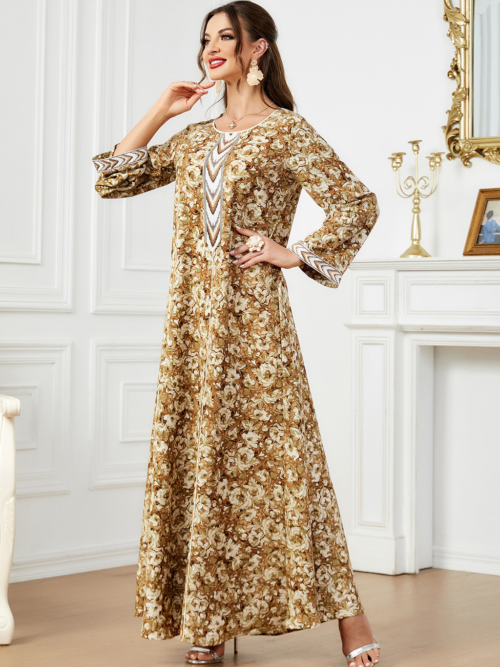 Raya Dubai Muslim Party Dress for Women Abaya Long Dresses Elegant Kaftan Ramadan Gown Robe - detail 8
