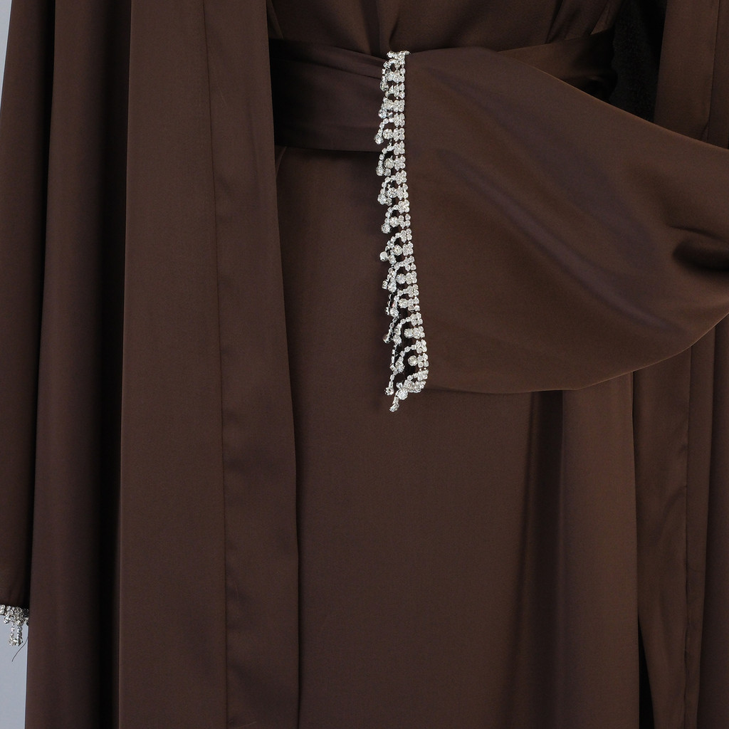 2 Piece Abaya Set Latest diamond Muslim Robe abaya female full length Tassel Muslim abaya Worship Service abayas Sets - detail 9