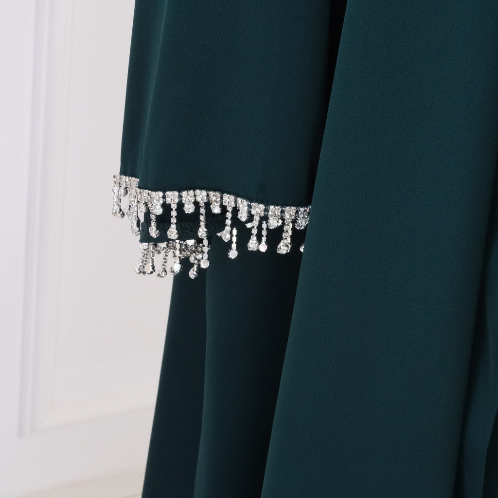 2 Piece Abaya Set Latest diamond Muslim Robe abaya female full length Tassel Muslim abaya Worship Service abayas Sets - detail 11