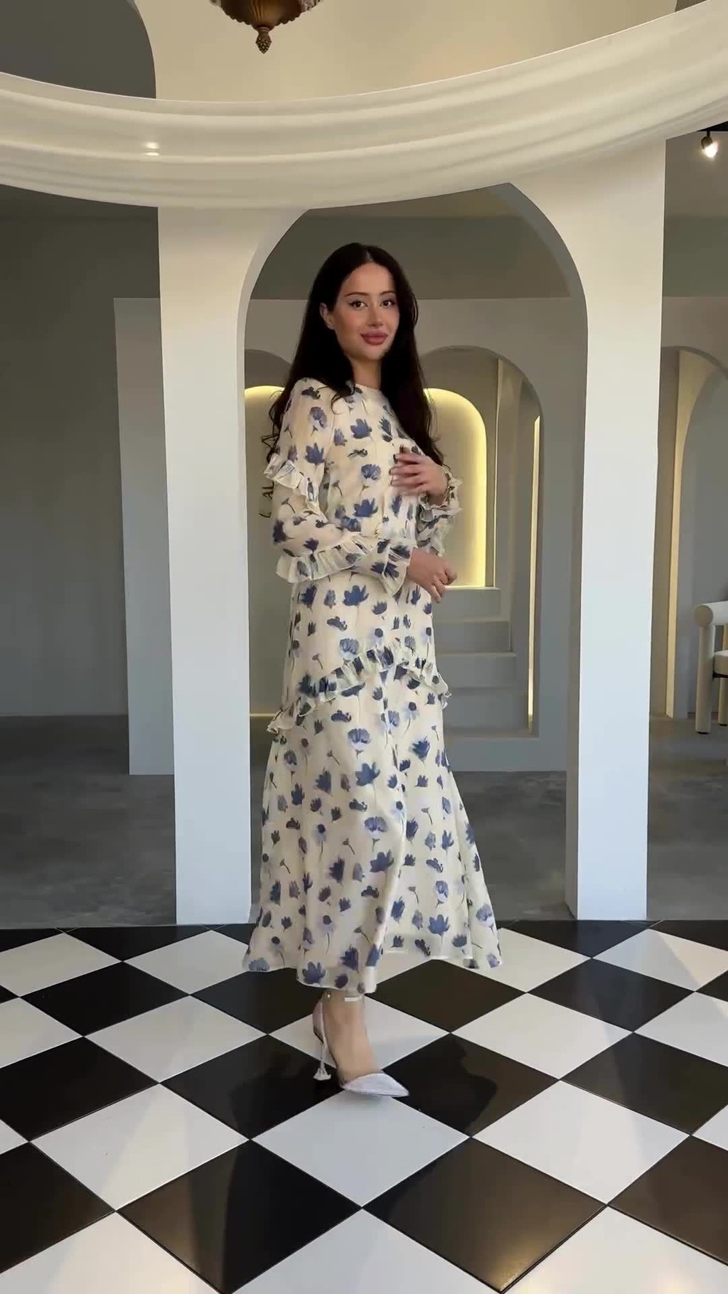 RAYA Muslim Abaya for Women Sweet Party Dresses Ramadan Arab Islam Long Robe Kaftan Dubai Flower Print - detail 11