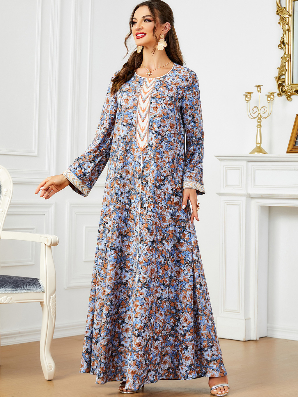Raya Dubai Muslim Party Dress for Women Abaya Long Dresses Elegant Kaftan Ramadan Gown Robe - detail 2