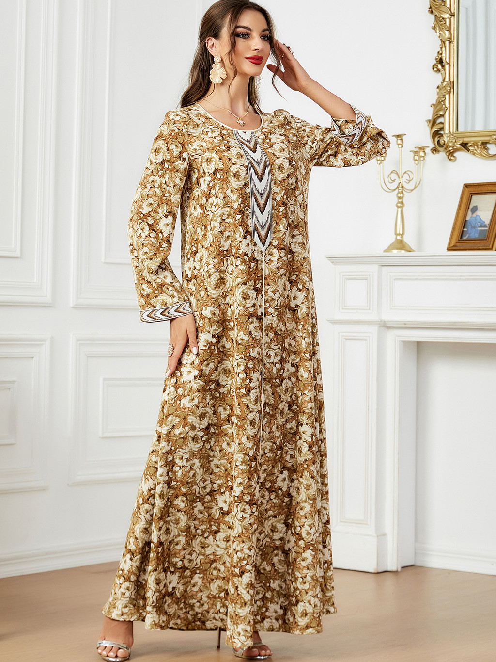 Raya Dubai Muslim Party Dress for Women Abaya Long Dresses Elegant Kaftan Ramadan Gown Robe - detail 9