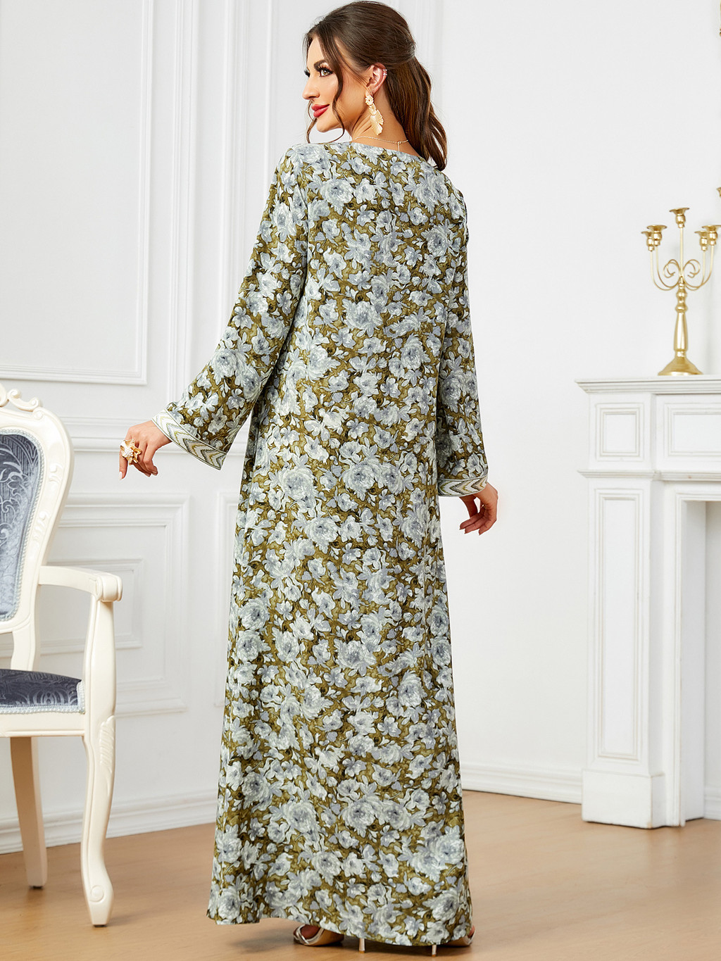 Raya Dubai Muslim Party Dress for Women Abaya Long Dresses Elegant Kaftan Ramadan Gown Robe - detail 1