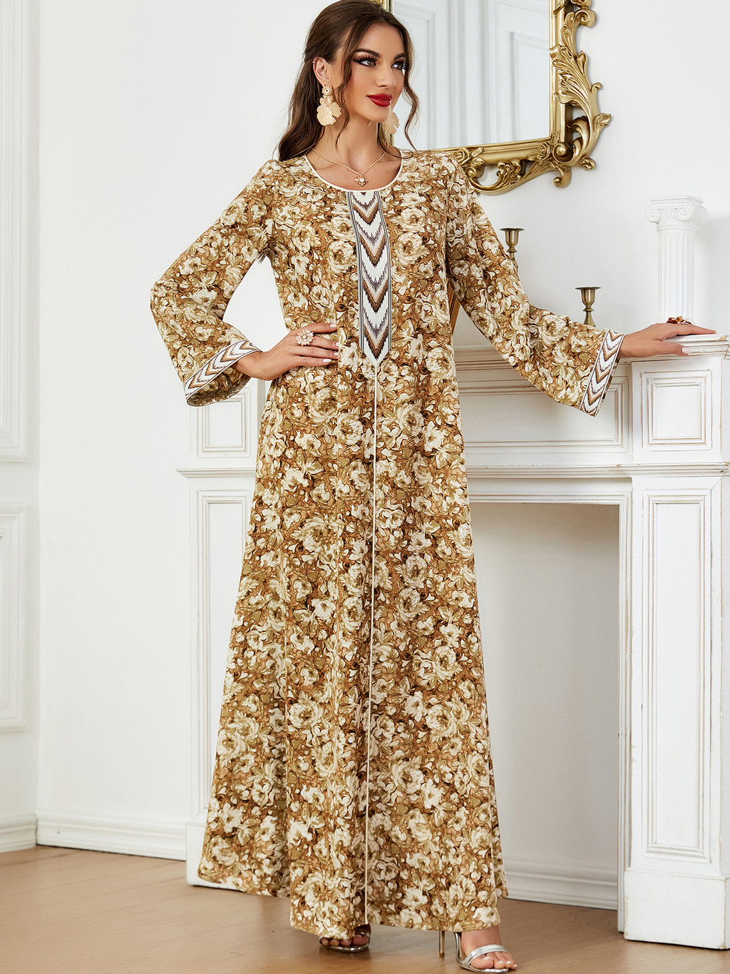 Raya Dubai Muslim Party Dress for Women Abaya Long Dresses Elegant Kaftan Ramadan Gown Robe - detail 10