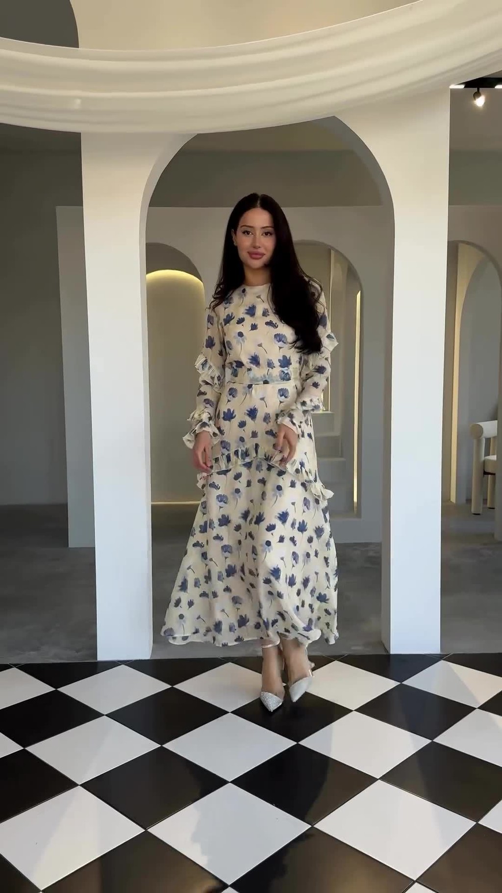 RAYA Muslim Abaya for Women Sweet Party Dresses Ramadan Arab Islam Long Robe Kaftan Dubai Flower Print - detail 9