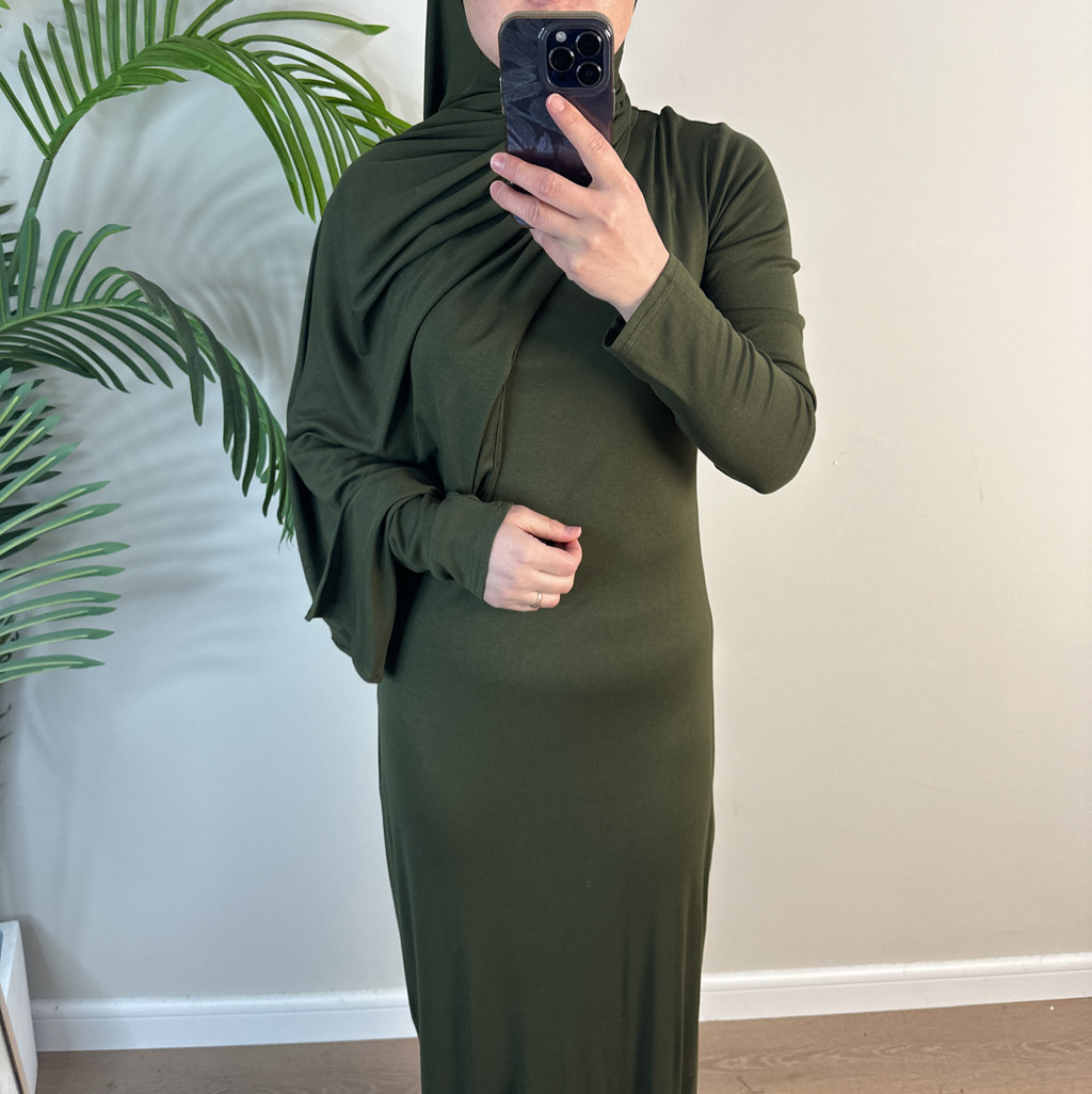 Ramadan Eid Plain Modest Abaya Dubai Muslim Islam Arabic Kaftan Modal Dress Abayas For Women Kebaya Caftan Robe - detail 2