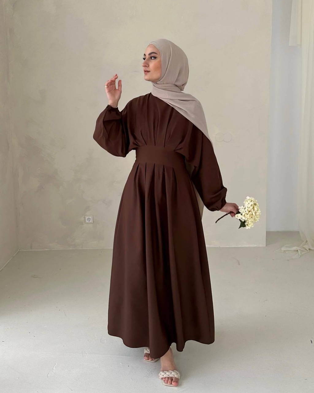 Raya Modest Muslim Dress for Women Jubah Ramadan Robe Dress Ramadan Caftan Party Long Dresses Full Sleeve - detail 1
