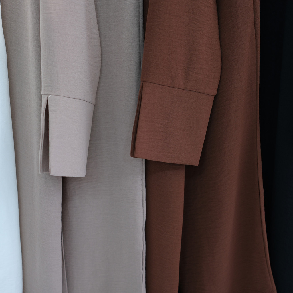 Ramadan Plain 2 Piece Abaya Set Tops Pants Modest Muslim Sets Abayas Prayer Clothes For Women Caftan Jubah Kaftan - detail 11