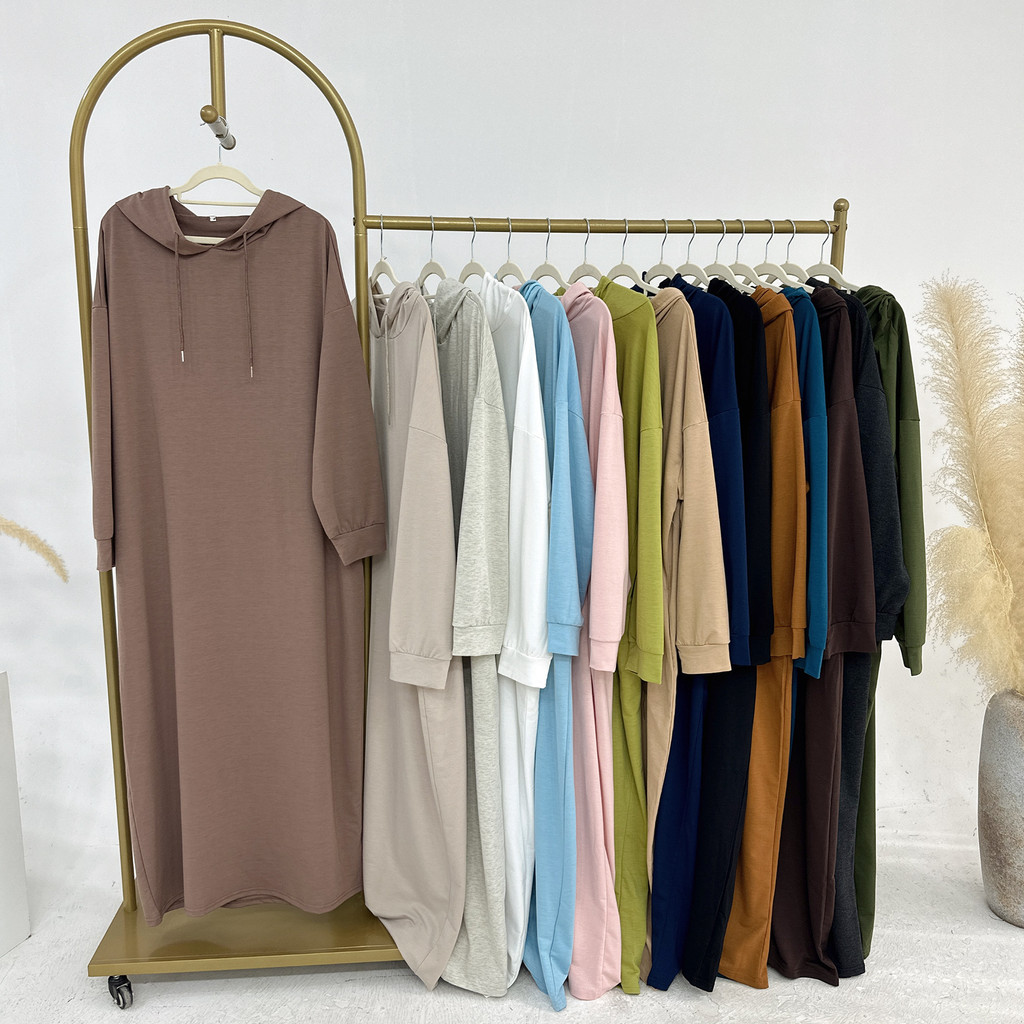 Muslim Women Hoodie Dress Saudi Arabic Long Robe Abaya Dubai Kaftan Raya Ramadan Hooded Dresses Abayas and Jubah - detail 10