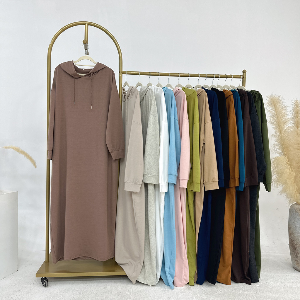 Muslim Women Hoodie Dress Saudi Arabic Long Robe Abaya Dubai Kaftan Raya Ramadan Hooded Dresses Abayas and Jubah - detail 11