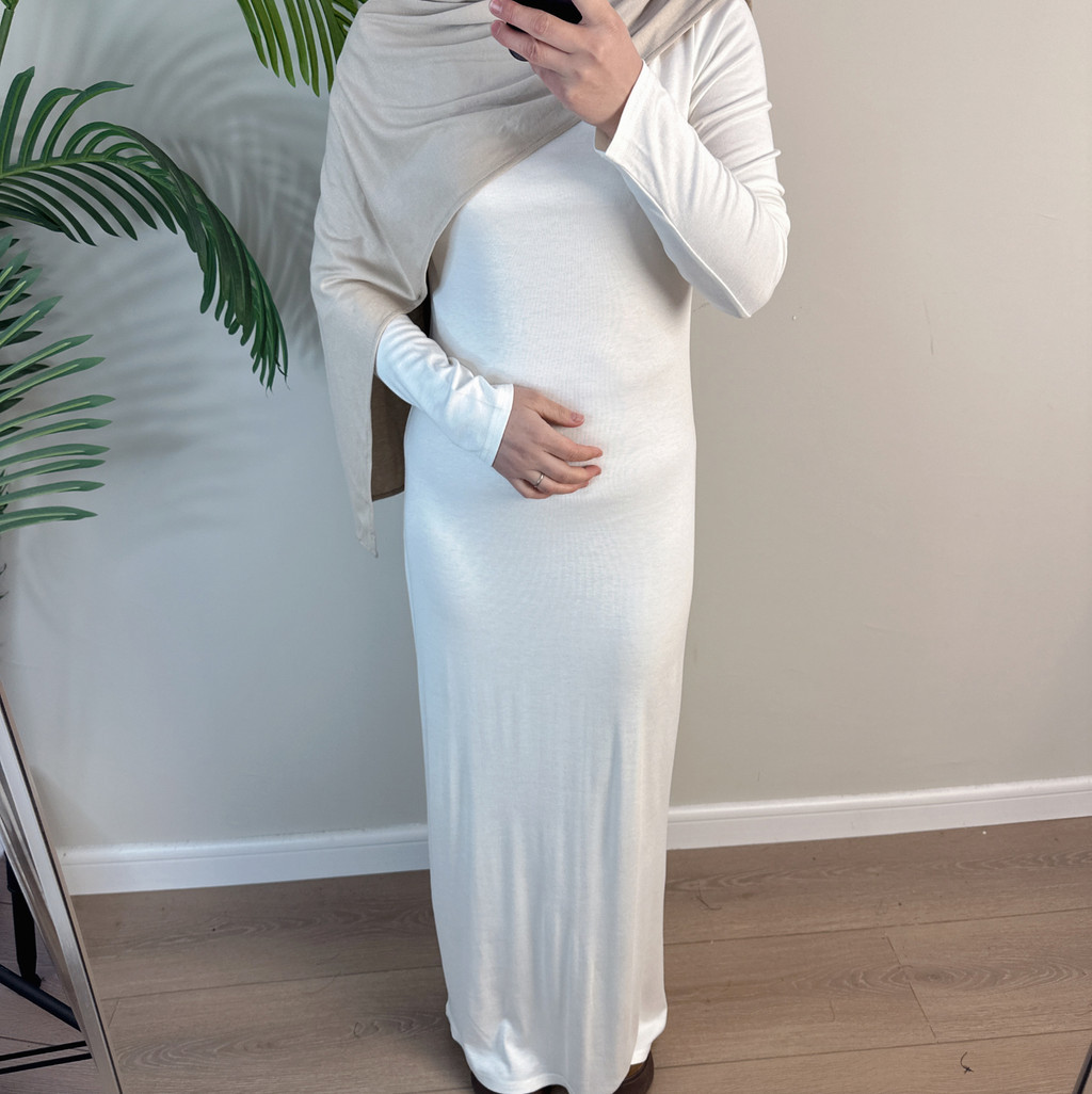 Ramadan Eid Plain Modest Abaya Dubai Muslim Islam Arabic Kaftan Modal Dress Abayas For Women Kebaya Caftan Robe - detail 8