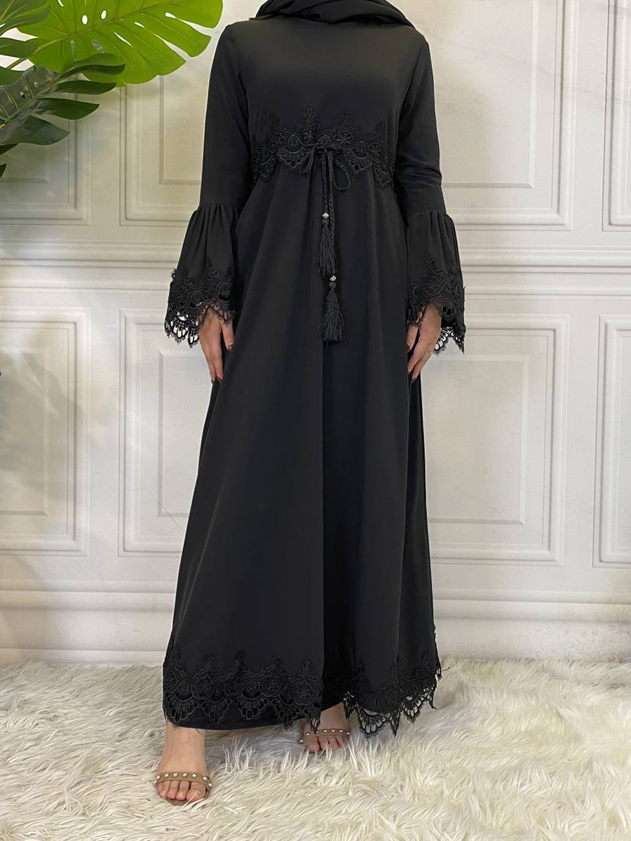 Modest Abaya Ramadan Muslimah De Mode Maxi Robe Malay Kaftan Islamic Clothing Muslim For Women Hijab Dress Caftan - detail 3