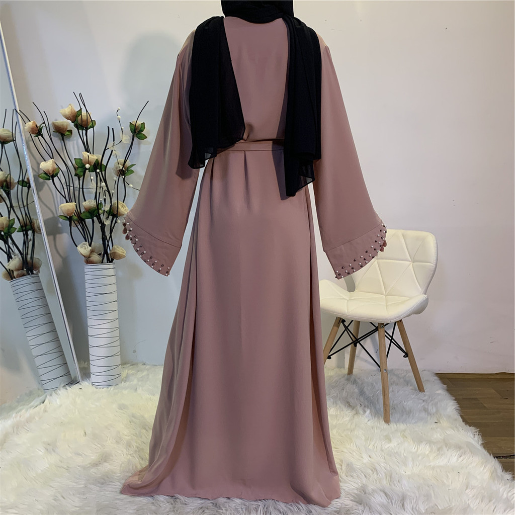Modest Abaya Ramadan Dubai Robe Muslimah SG Kaftan Islamic Clothing Muslim For Women Kimono Caftan Malayu Cardigan - detail 1