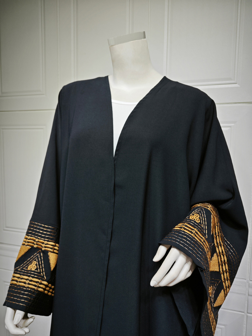 Raya White Open Kimono Abaya Dubai Luxury embroidery Islam Muslim Kaftan Dress Kebaya Palestine Abayas Women - detail 2
