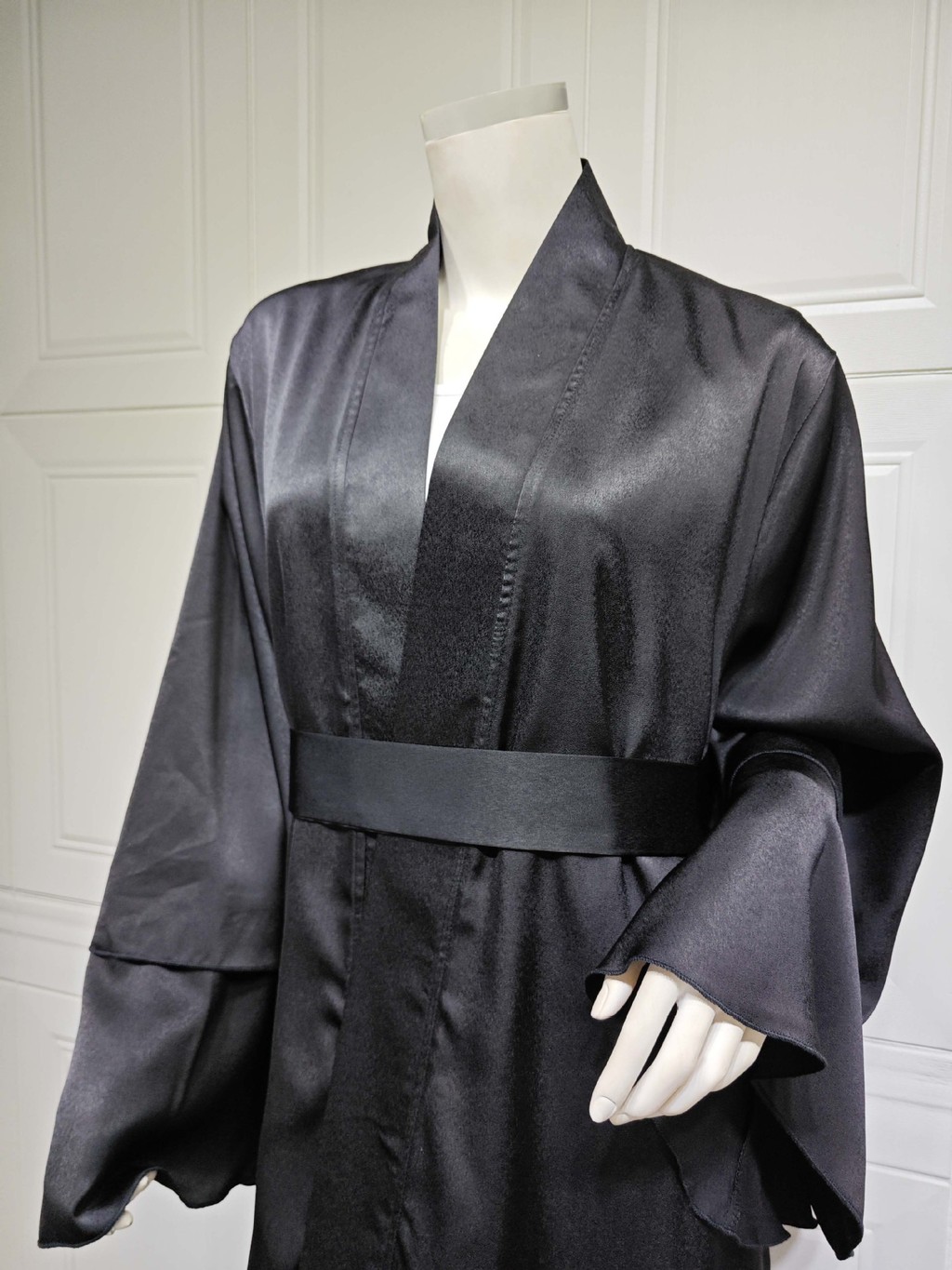 Raya Abayas for Women Muslim Satin 3 Layers Ramadan Robe Cake Dress Ramadan Caftan Long Dresses Cardigan Jubah - detail 7