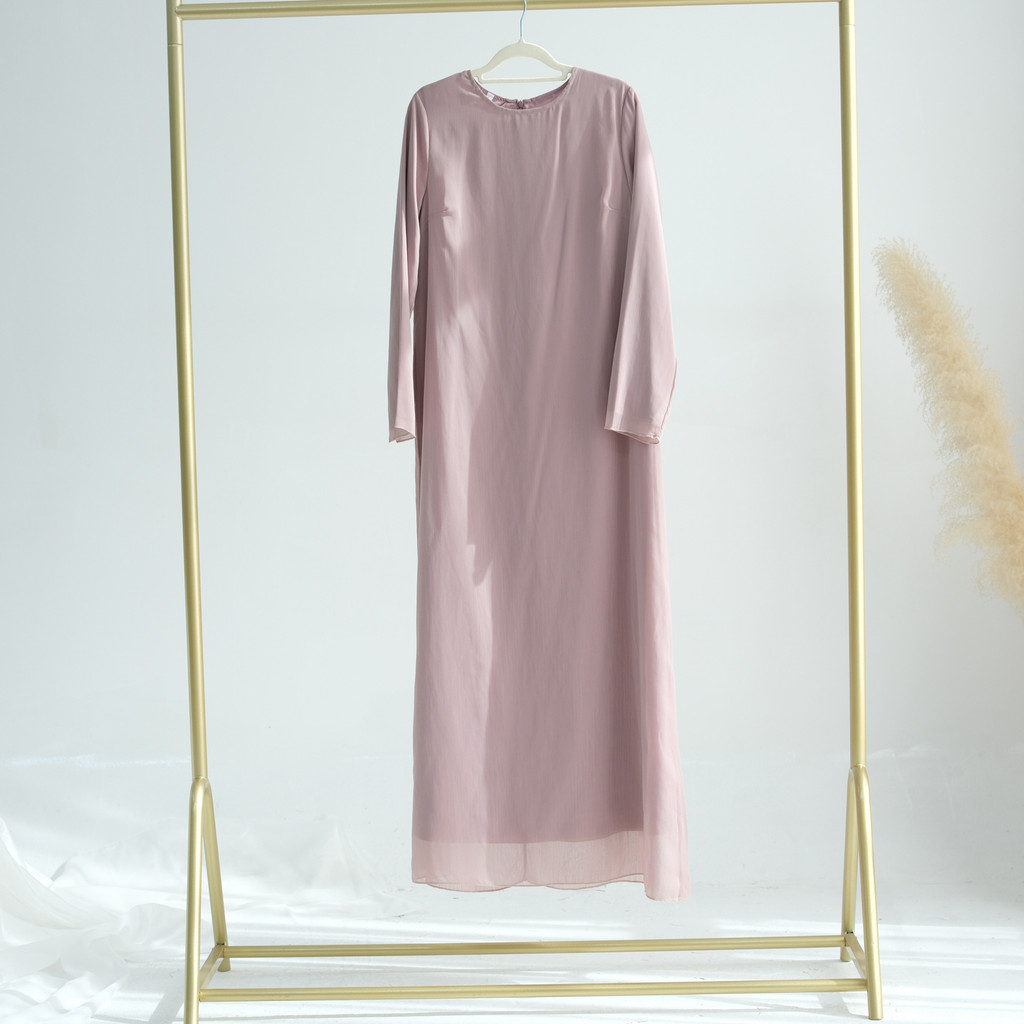 Sweet Abaya 2 & 3 Piece set, Sheer Open Abaya, Lined Inner Dress Hijabi Muslim Women Sets, Raya Ramadan Islamic Clothing - detail 7