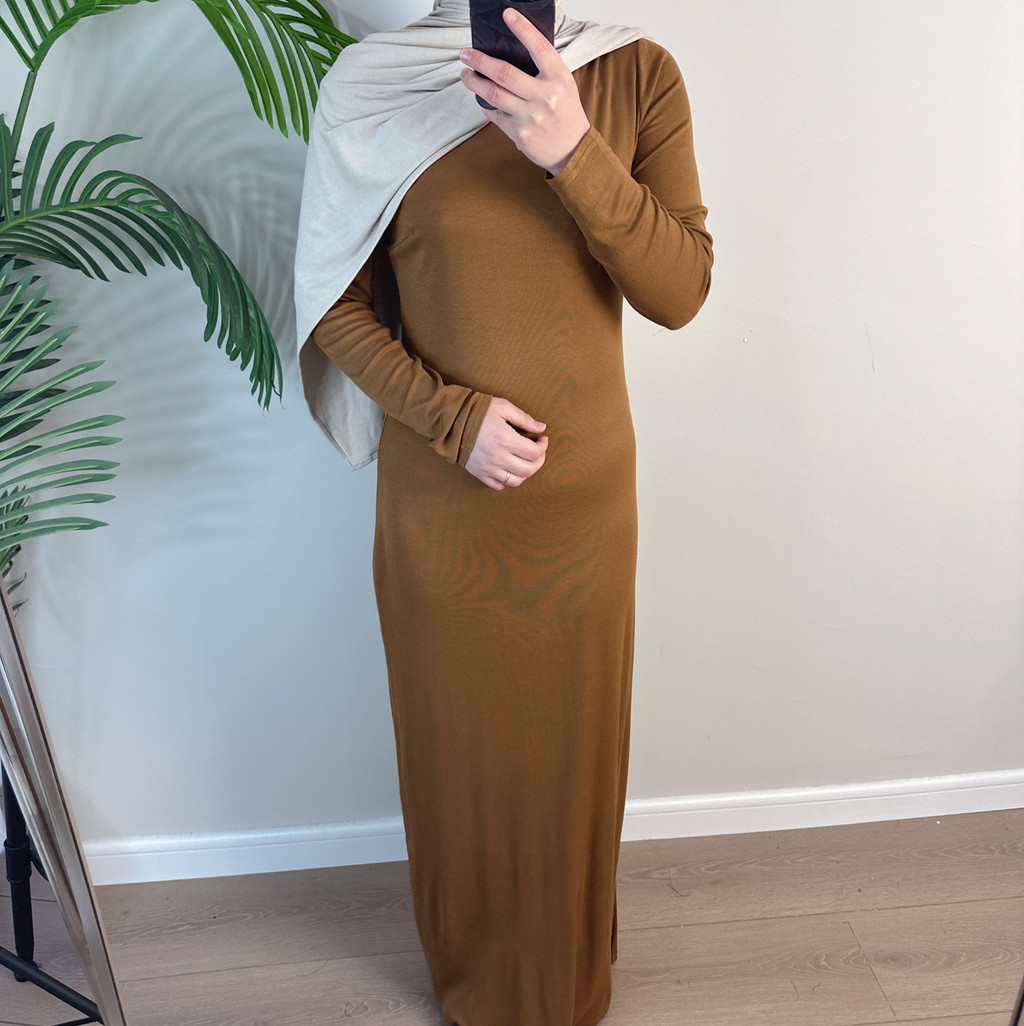 Ramadan Eid Plain Modest Abaya Dubai Muslim Islam Arabic Kaftan Modal Dress Abayas For Women Kebaya Caftan Robe - detail 6