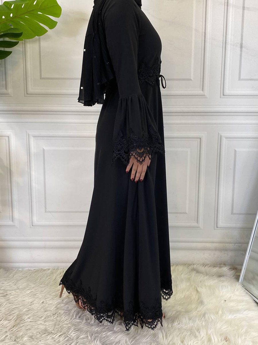 Modest Abaya Ramadan Muslimah De Mode Maxi Robe Malay Kaftan Islamic Clothing Muslim For Women Hijab Dress Caftan - detail 7