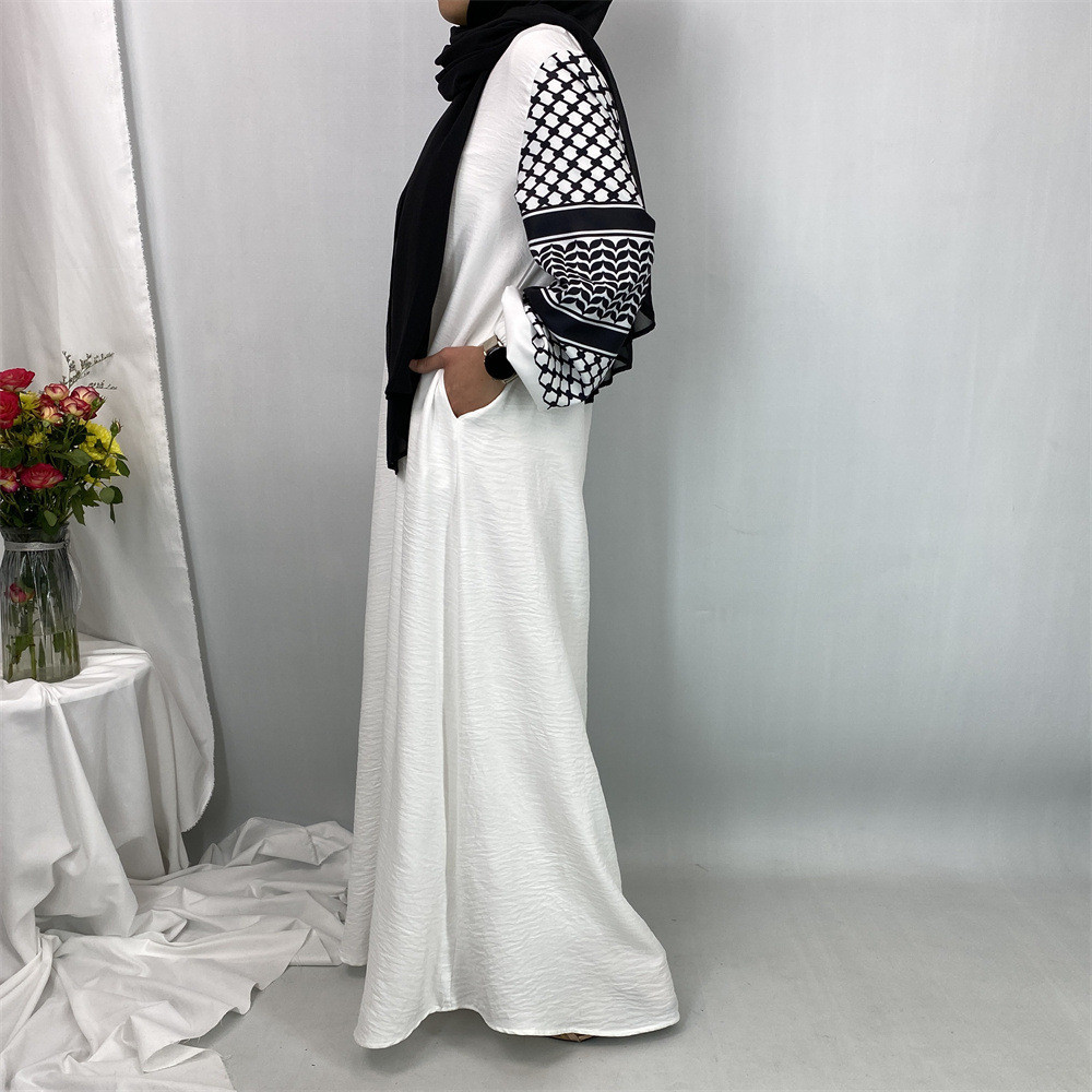 Fashion Ramadan Abayas For Women Hooded Muslim Hijab Dress Malay Kaftan Islamic Dresses Casual Modest Robe Jubah - detail 3